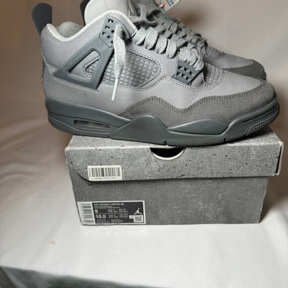 Size 9 - Nike Air Jordan 4 Retro SE Wet Cement Men's Shoes - Picture 1 of 10